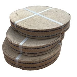 Jute Webbing Blue Stripe