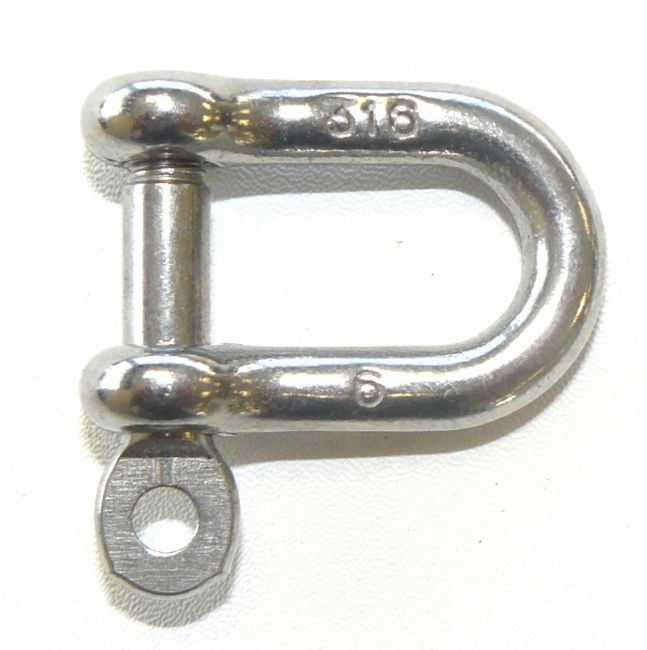 6MM D-SHACKLE S/S 316
